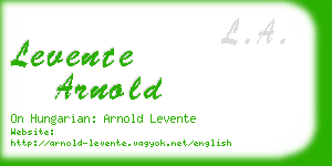 levente arnold business card